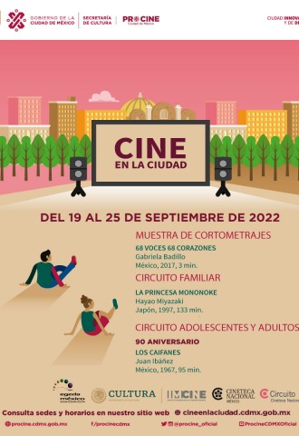CINE EN LA CIUDAD: Cartelera del 19 al 25 de septiembre de 2022