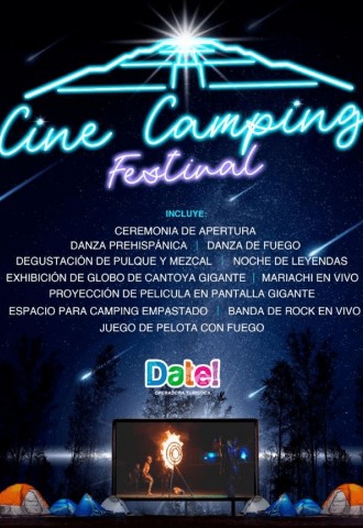 ¿Aún no tienes planes este fin de semana? Lánzate al Cine Camping Festival en Teotihuacán