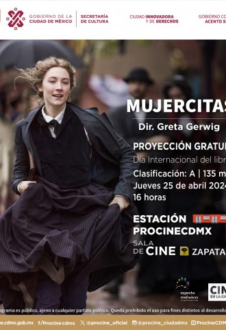 ¡Prepárate! La película "Mujercitas" se proyectará en la Sala de Cine del Metro Zapata, en conmemoración al Día Internacional del Libro