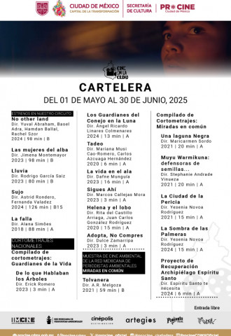 Cartelera Cine en la Ciudad: Del 1 de mayo al 30 de junio 2025